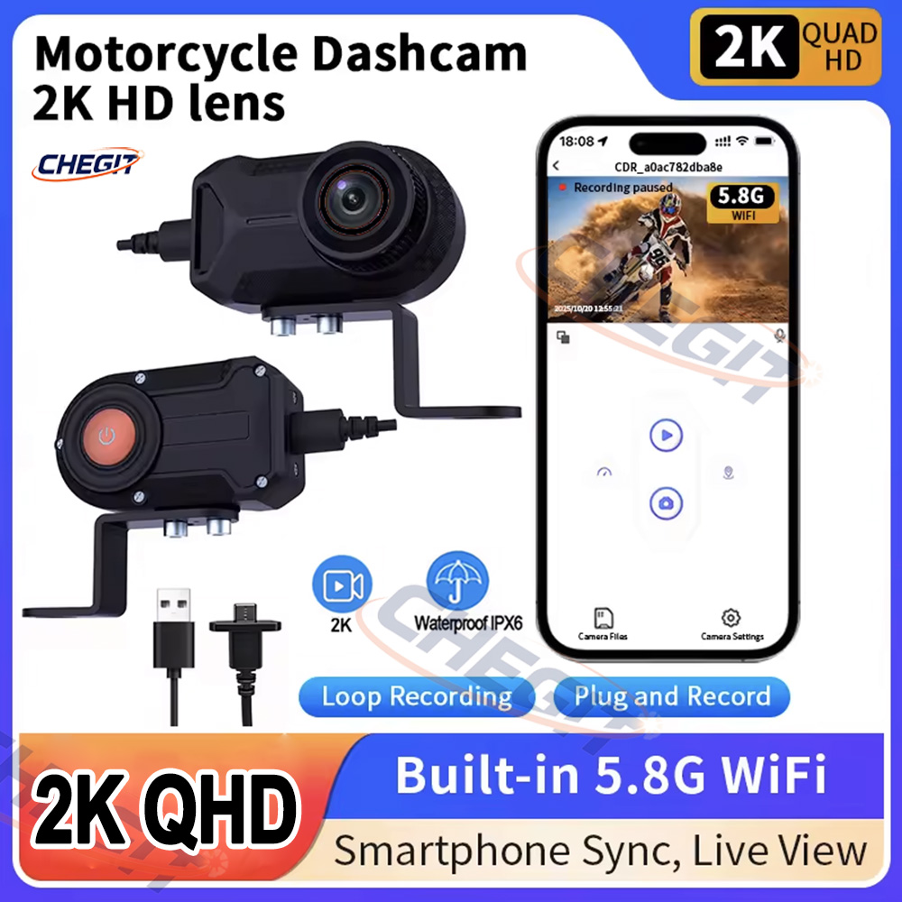 Mountain Biking Videos - كاميرا دراجة نارية DVR بدقة 2K