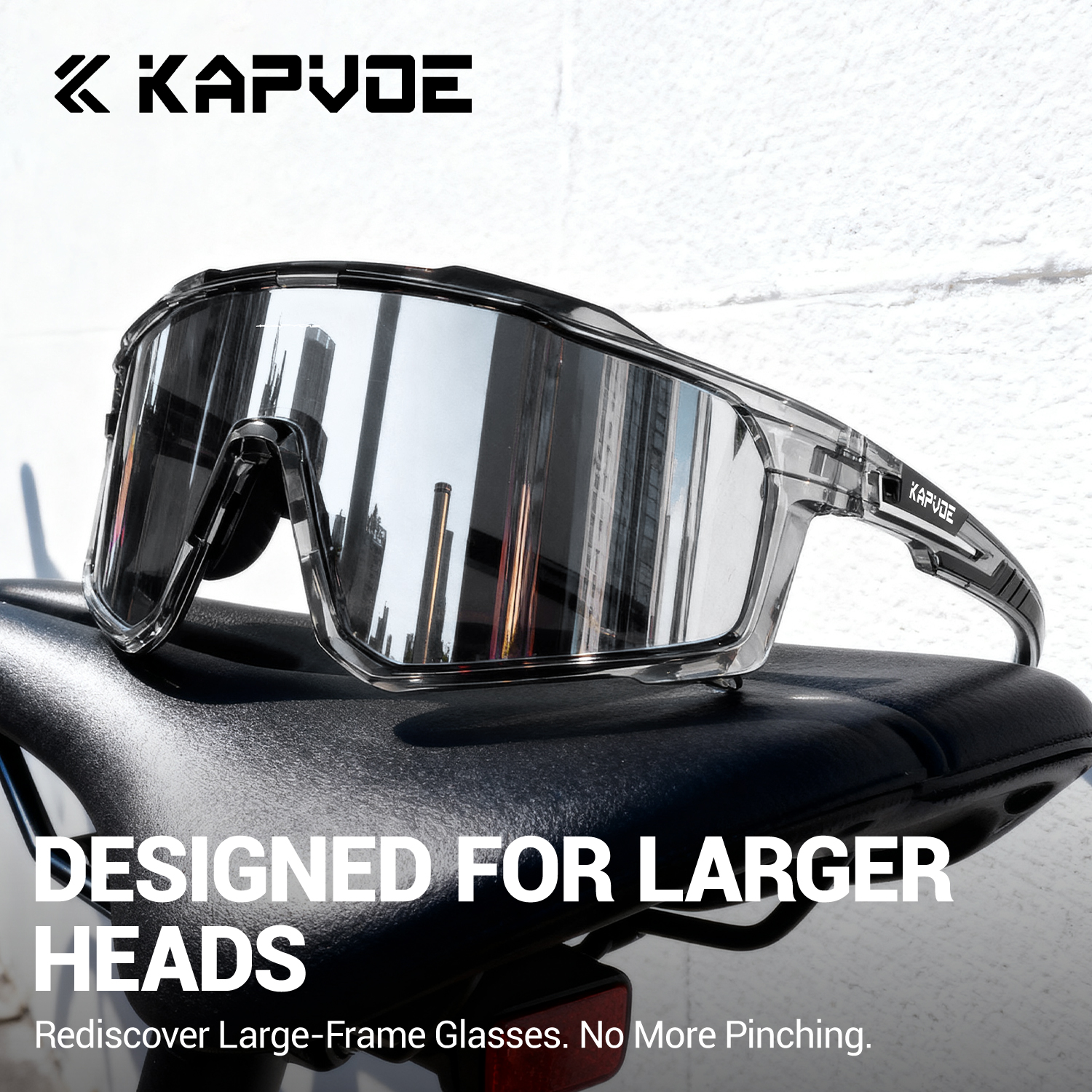 Mountain Biking Glasses - KAPVOE حجم كبير الدراجات النظارات الشمسية
