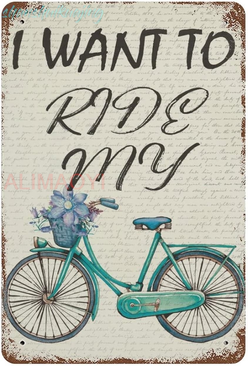 Mountain Biking Game - علامة القصدير المعدنية للدراجة، علامة راكبي