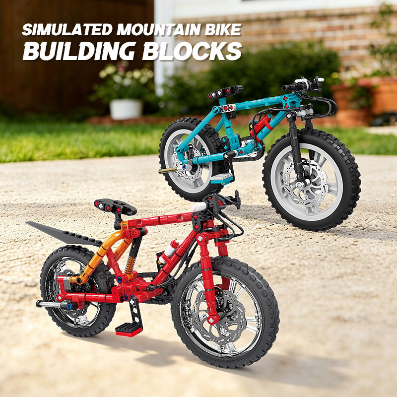 Mountain Biking Game - مكعبات بناء دراجة هوائية ميكانيكية، نموذج