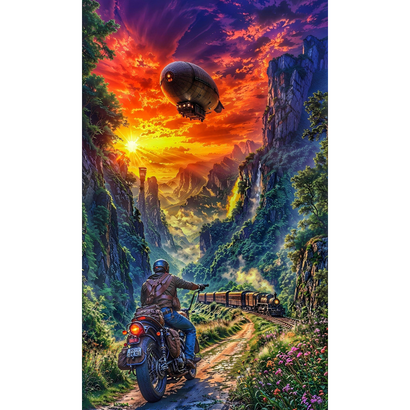 Mountain Biking Game - ألغاز الصور المقطوعة 500/1000/1200/2000 قطعة بتصميم