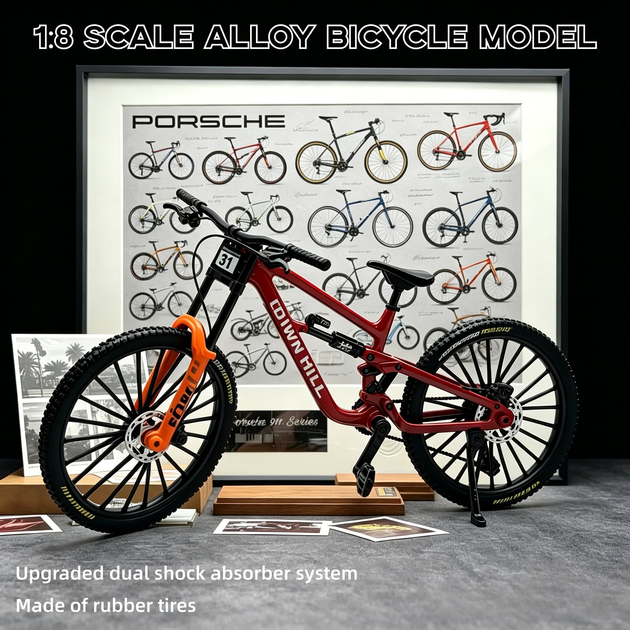 Mountain Biking Videos - نموذج دراجة جبلية من سبيكة معدنية
