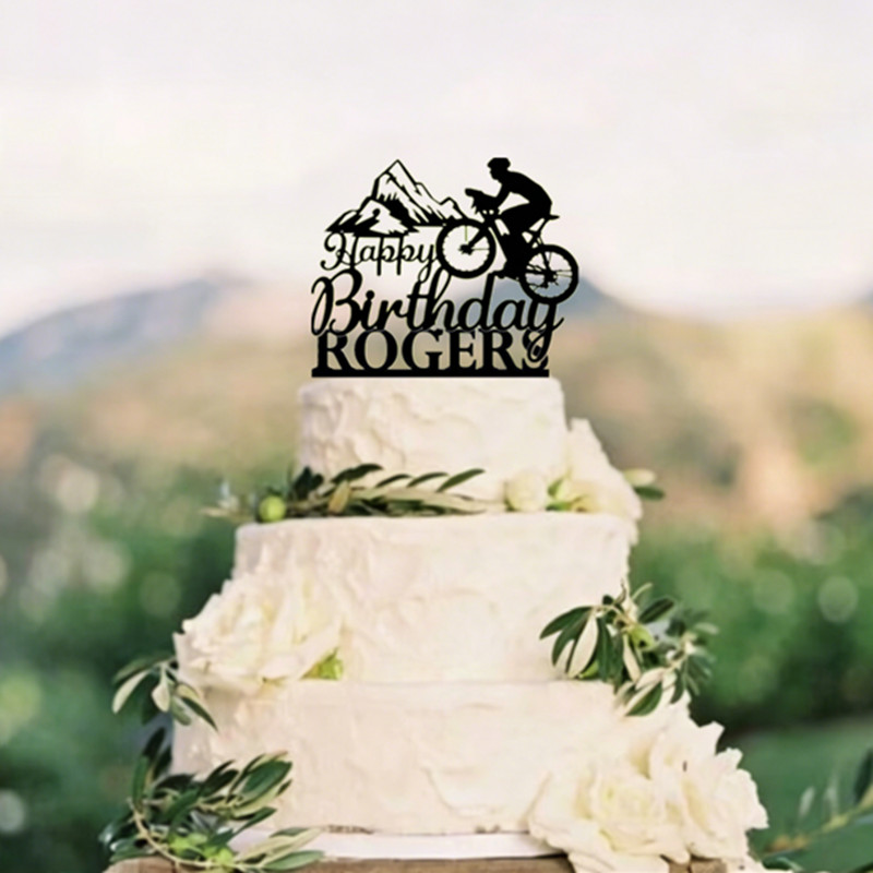 Mountain Biking Events - زينة كعكة مخصصة لركوب الدراجات الجبلية،