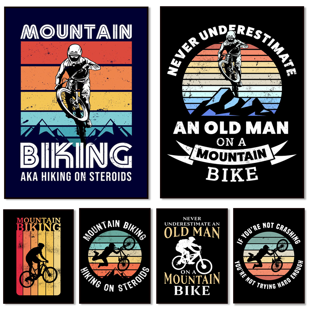 Mountain Biking Pictures - الذهاب دراجة هوائية جبلية طباعة قماش