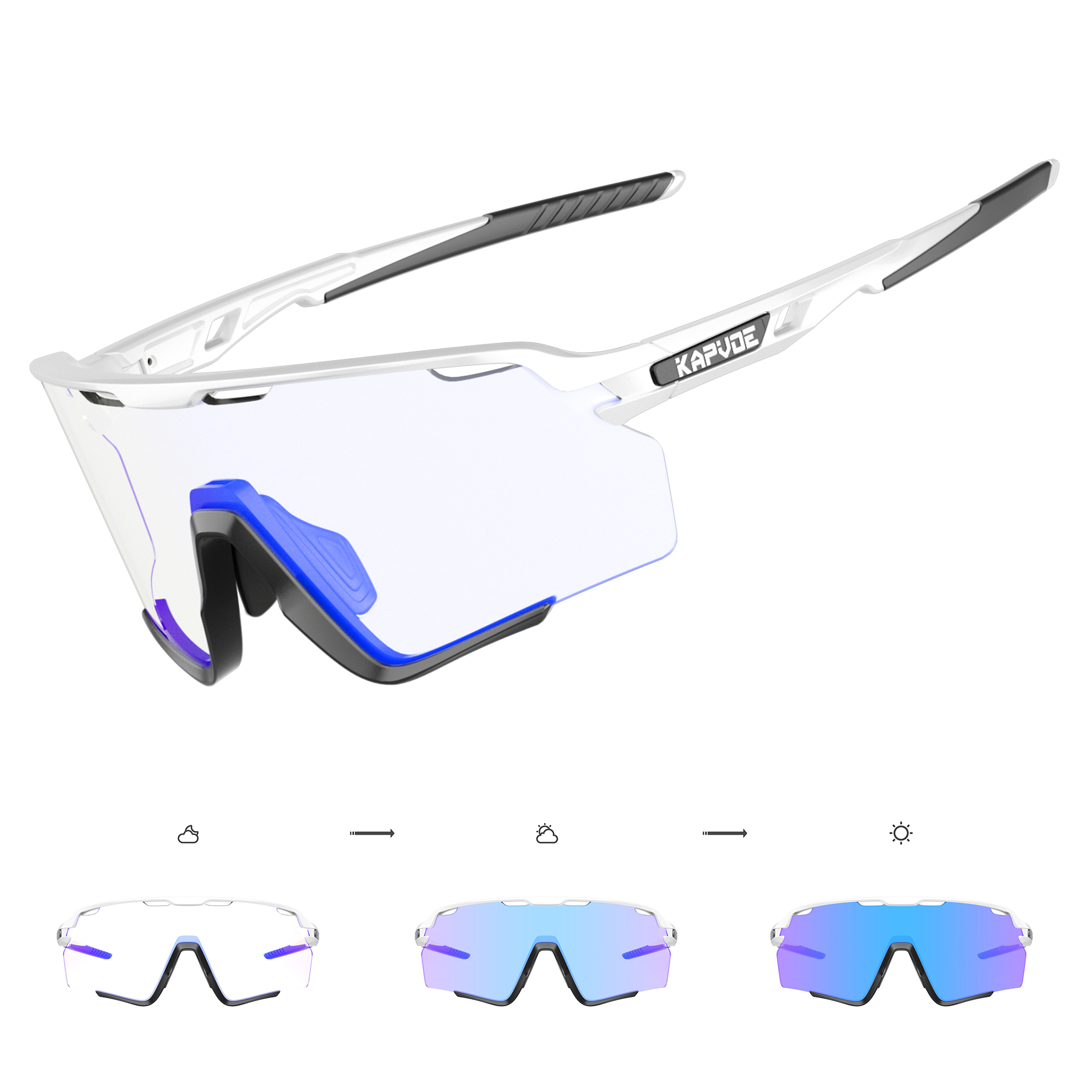Mountain Biking Glasses - KAPOVE جديد اللونية في الهواء الطلق
