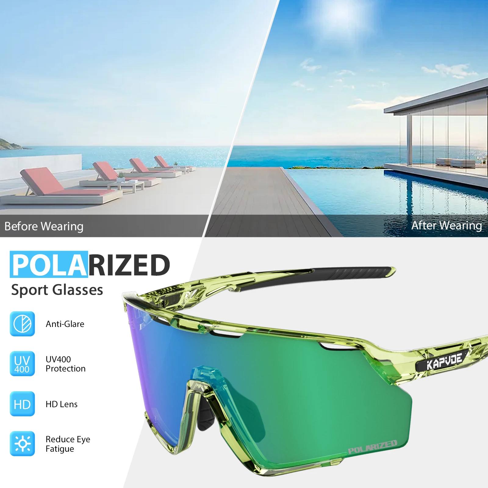 Kapvoe جديد دراجة خارجية نظارا - مراجعة Mountain Biking Glasses وسعره