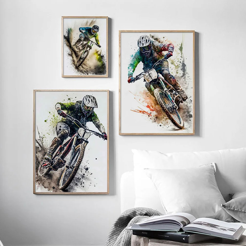 لوحة ماسية لديكور غرفة المعيشة - مراجعة Mountain Biking Pictures وسعره