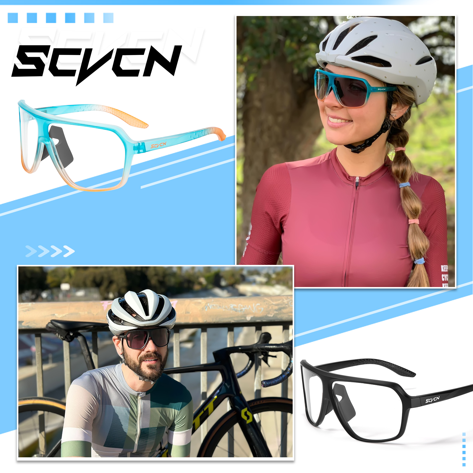 نظارات شمسية SCVCN للدراجات، ن - مراجعة Mountain Biking Glasses وسعره