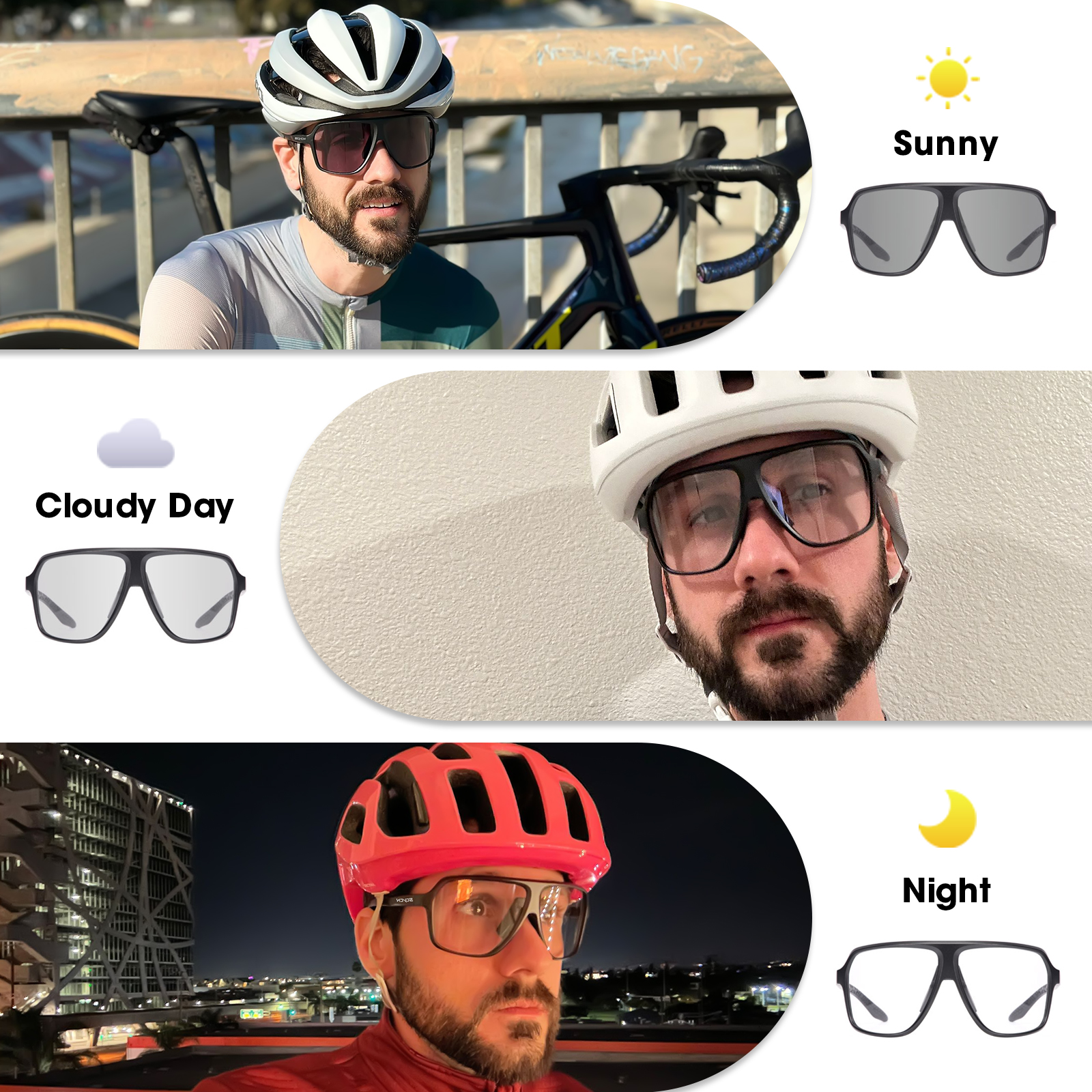 نظارات شمسية SCVCN للدراجات، ن - مراجعة Mountain Biking Glasses وسعره