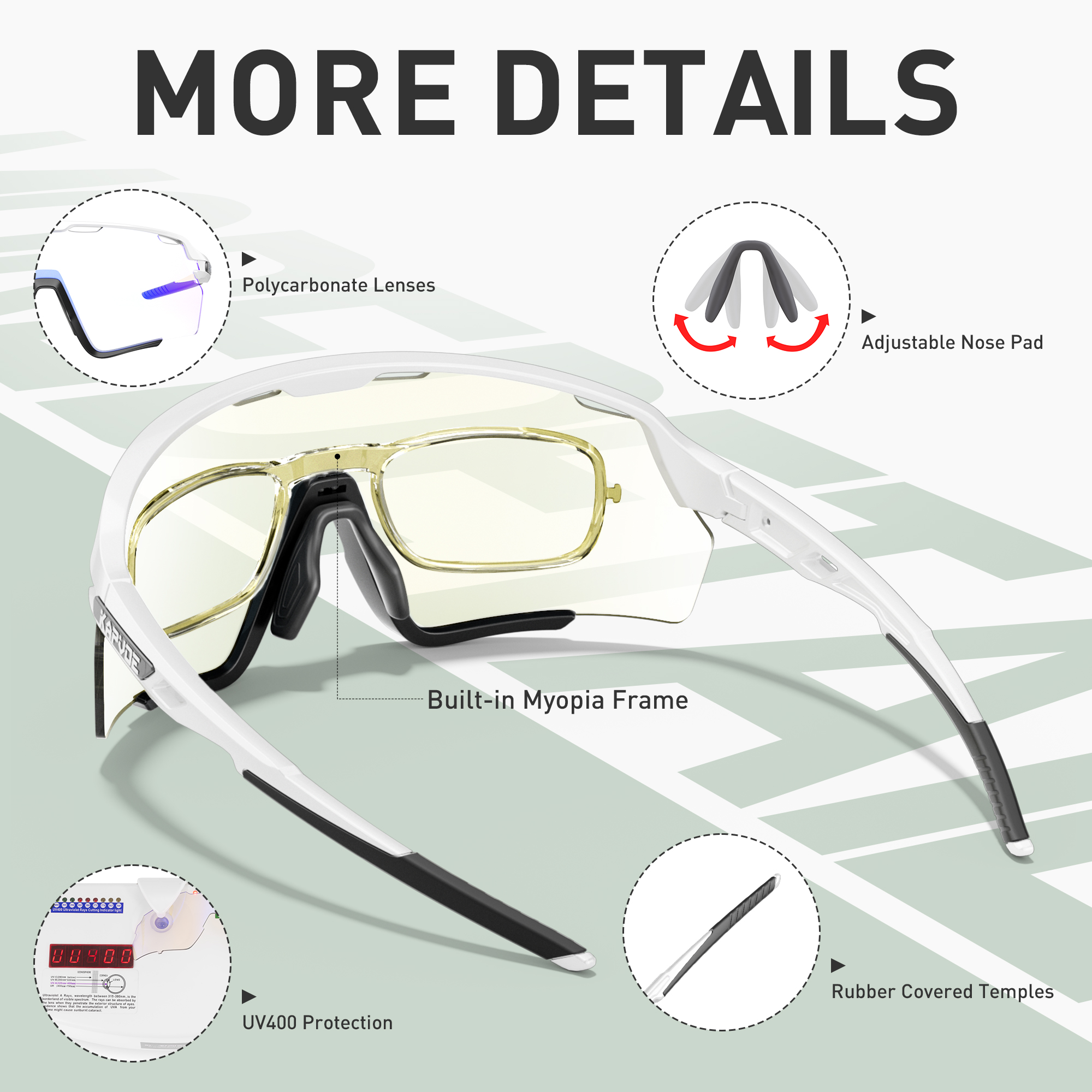 KAPOVE جديد اللونية في الهواء  - مراجعة Mountain Biking Glasses وسعره
