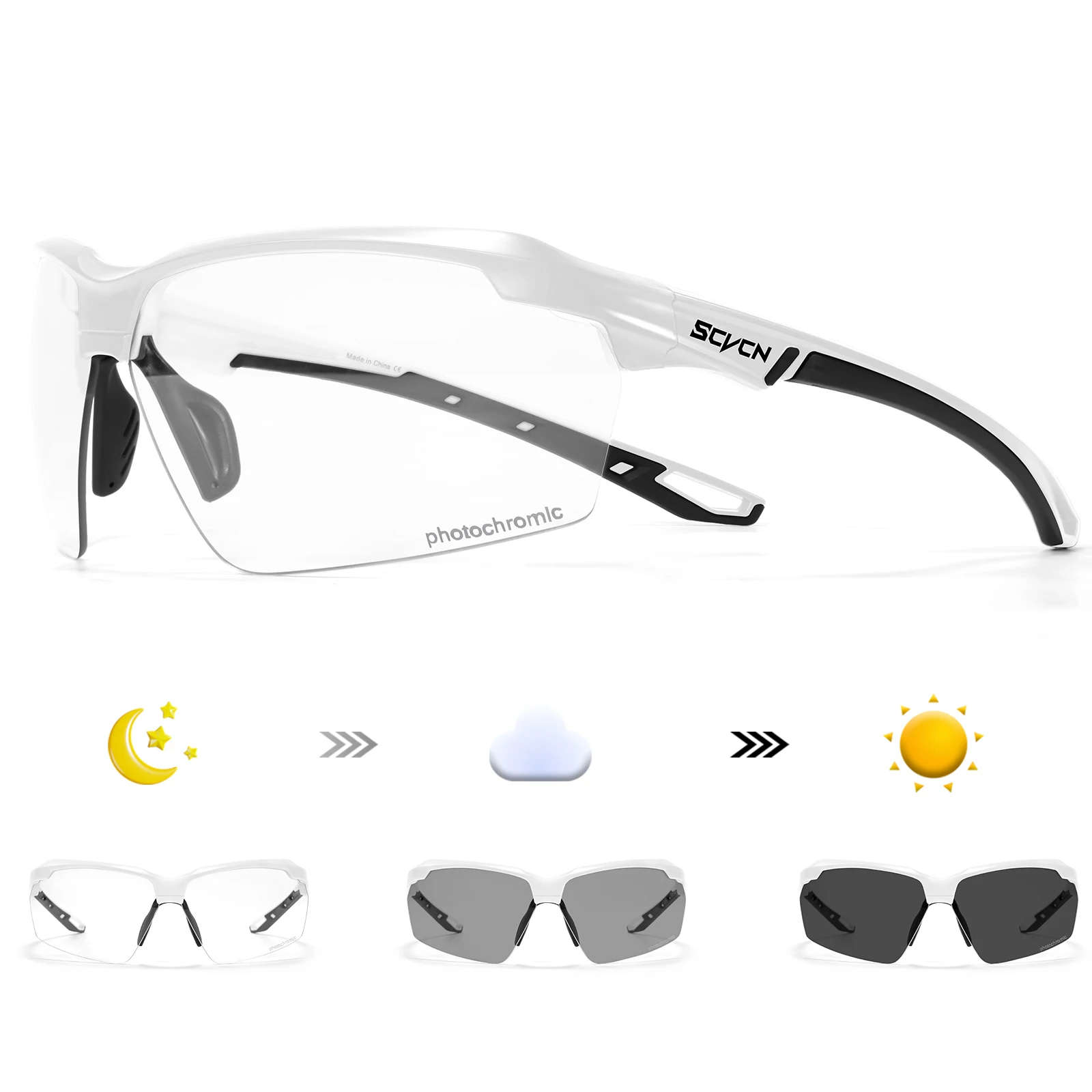 نظارات شمسية SCVCN فوتوكروميك  - مراجعة Mountain Biking Glasses وسعره