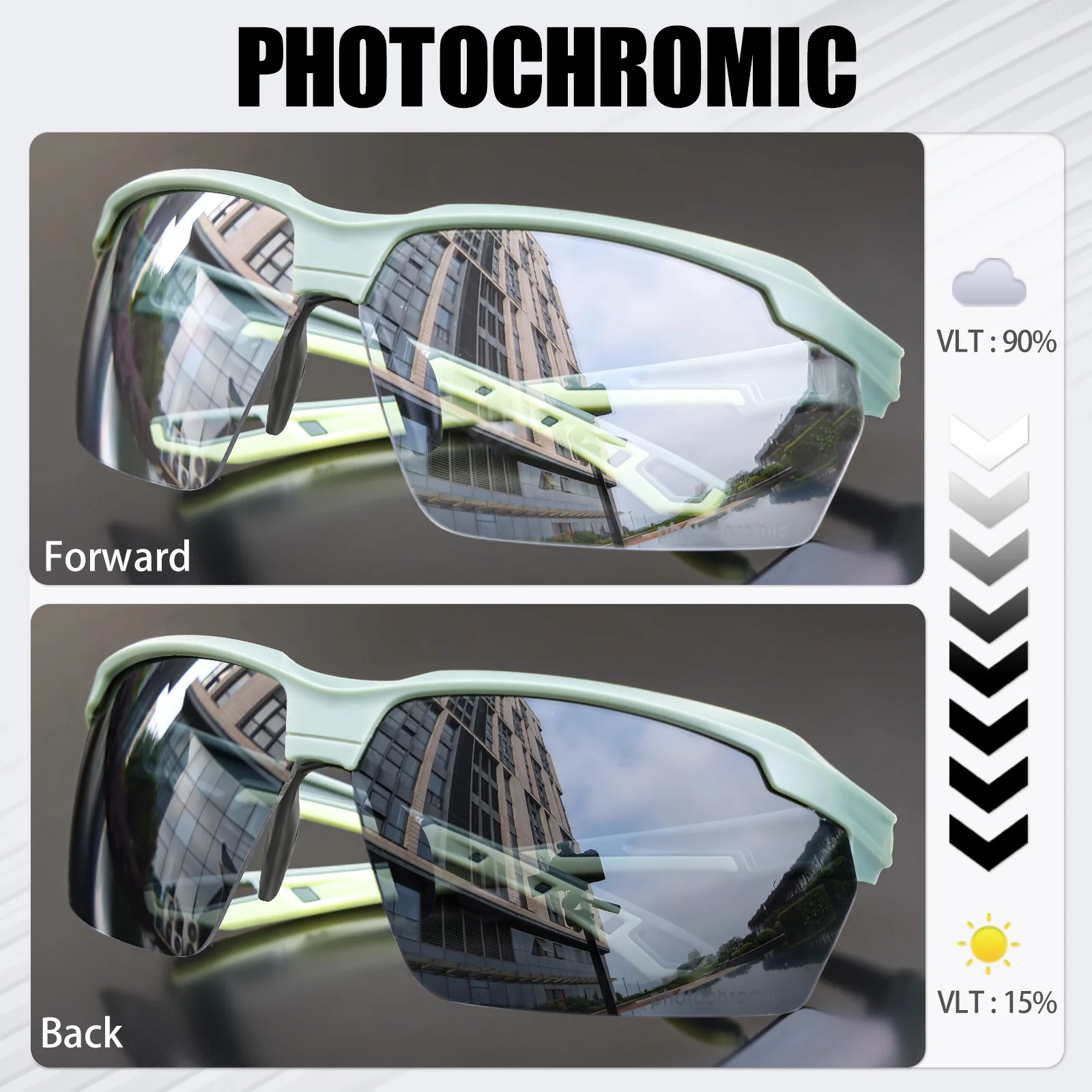 نظارات شمسية SCVCN فوتوكروميك  - مراجعة Mountain Biking Glasses وسعره